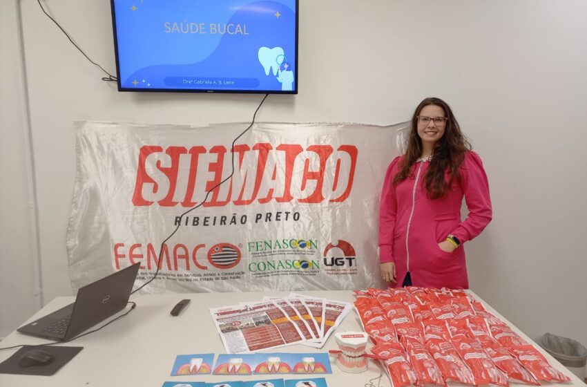  Sindicato Cidadão: trabalhadores do Ribeirão Shopping recebem kit de higiene bucal