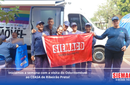 Iniciamos a semana com a visita do Odontomóvel ao CEASA de Ribeirão Preto!