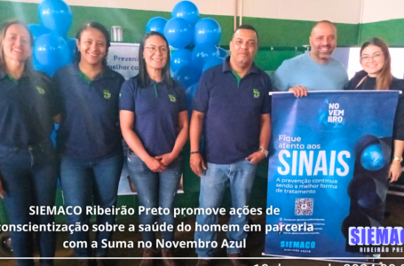 SIEMACO Ribeirão Preto promove ações de conscientização sobre a saúde do homem em parceria com a Suma no Novembro Azul