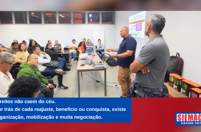  🔴 SIEMACO Ribeirão Preto presente junto aos trabalhadores da empresa Facility, em Sertãozinho!