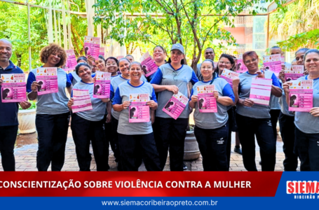 Sindicato realiza ação de conscientização sobre violência contra a mulher no Fórum Criminal de Ribeirão Preto