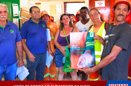 Visita de rotina ao alojamento da SUMA também abre espaço para conversa sobre saúde