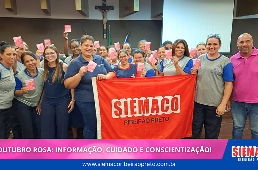  SIEMACO promove ação do Outubro Rosa com trabalhadoras da Exact Clean em Ribeirão Preto
